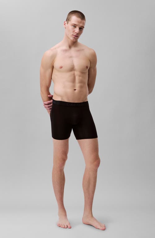 Calvin Klein Icon 3-pack Stretch Boxer Briefs In Black/black/black