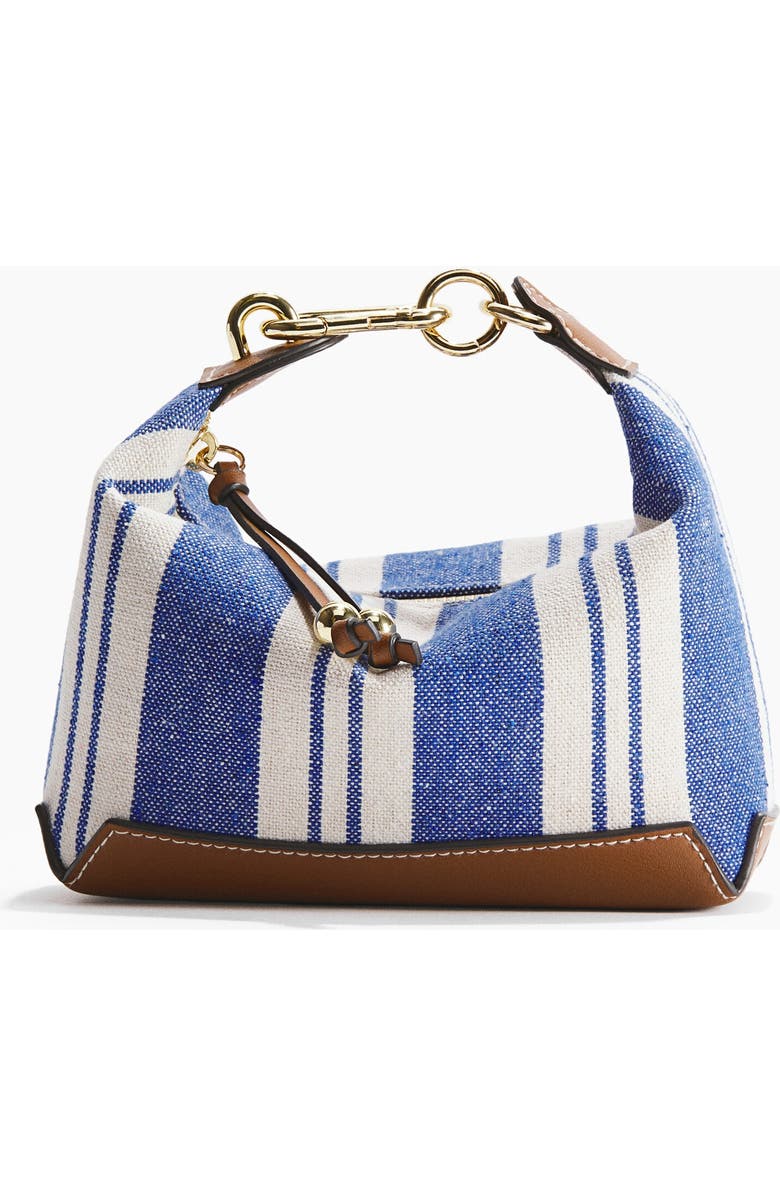 H&M Small Canvas Handbag, Alternate, color, Blue/Striped