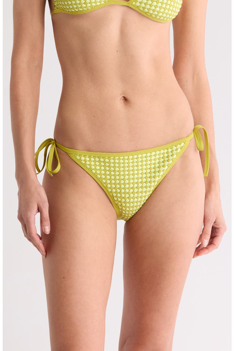 The Iris Side Tie Bikini Bottoms, Main, color, CHARTREUSE / LIME
