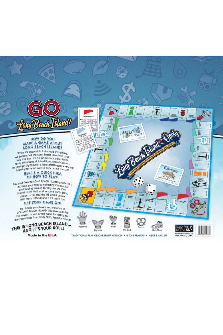 Long Beach Island Opoly Board Game, Alternate, color, Multicolored