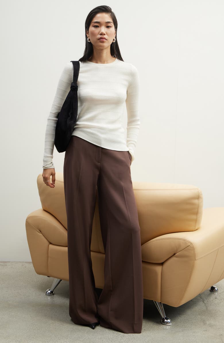 Nordstrom Wool Blend Skinny Sweater, Alternate, color, Ivory Tofu