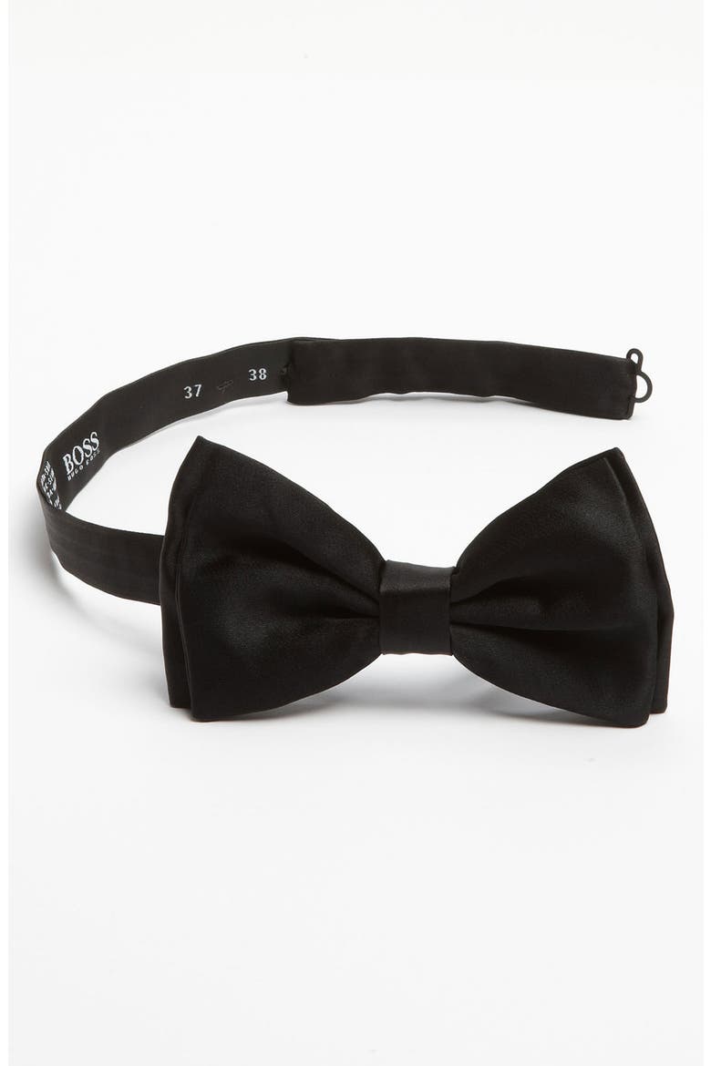 Silk Bow Tie, Main, color, BLACK