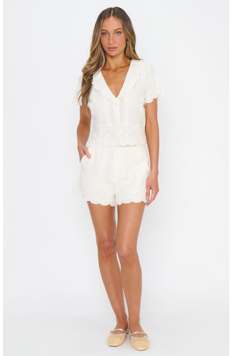 Show Me Your Mumu Lyla Shorts, Alternate, color, White Eyelet Embroidery