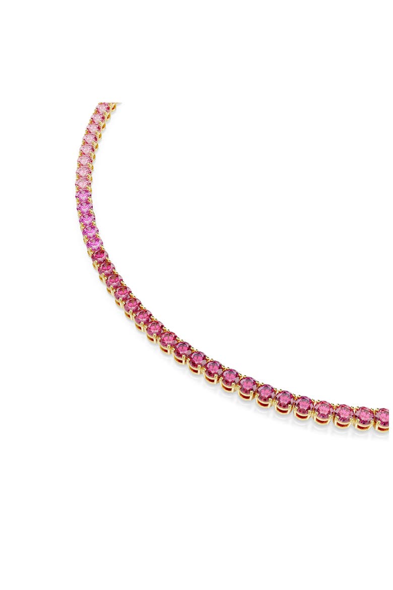 Matrix Tennis Necklace, Alternate, color, PINK