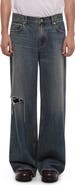 Helmut Lang Ripped Wide Leg Jeans