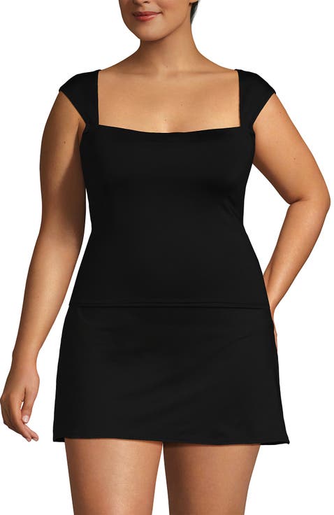 Womens Square Neck Underwire Square Back Tankini Swimsuit Top