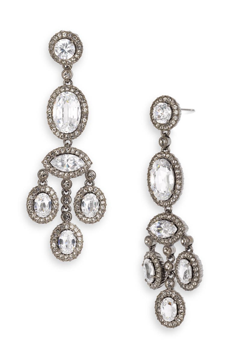 Nadri Framed Cubic Zirconia Chandelier Earrings, Main, color, 