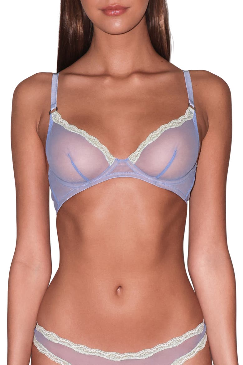 Sheer Tulle Demi Bra, Main, color, DAYDREAM