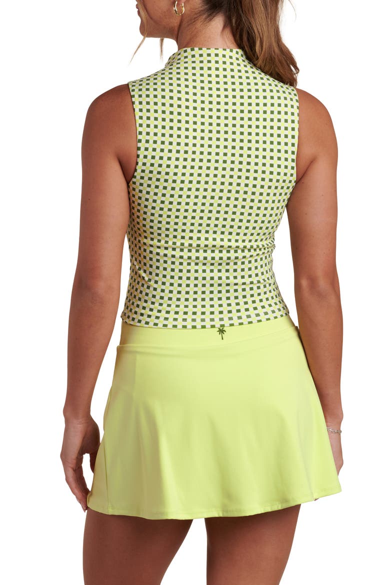Checkpoint Sleeveless Half Zip Golf Top, Alternate, color, LIME