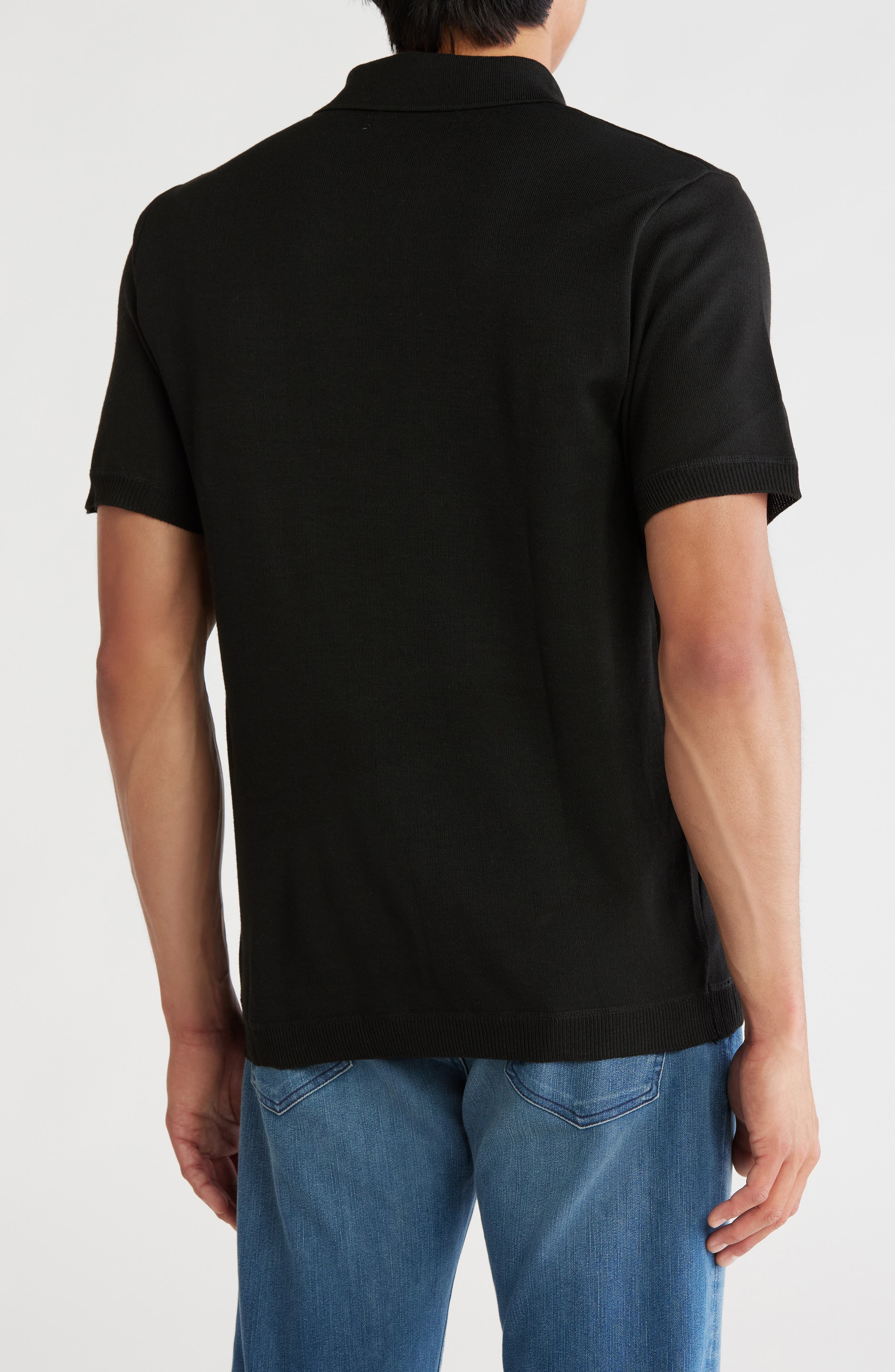 Slim Fit Sweater Knit Polo - image 2
