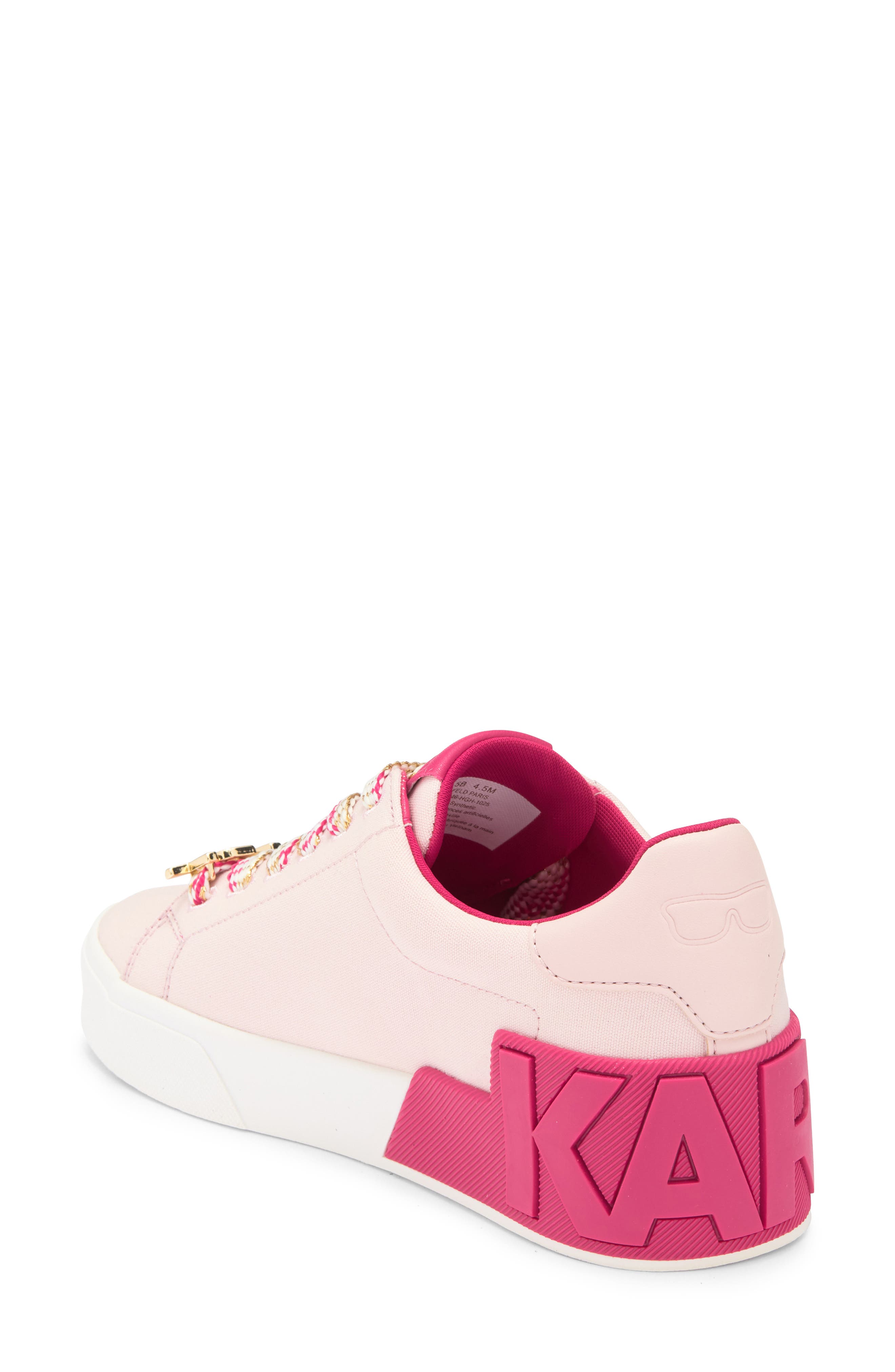 KARL LAGERFELD PARIS Melora Lace-Up Sneaker, Alternate, color, Light Blush