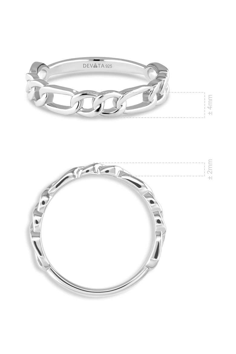 Figaro Link Ring, Alternate, color, SILVER