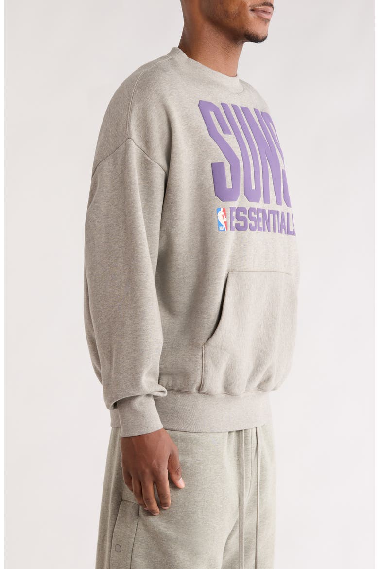 x NBA Suns Sport Fit Crewneck Sweatshirt, Alternate, color, WARM HEATHER