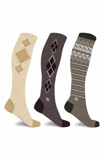 3-Pack Merino Wool Blend Knee High Compression Socks