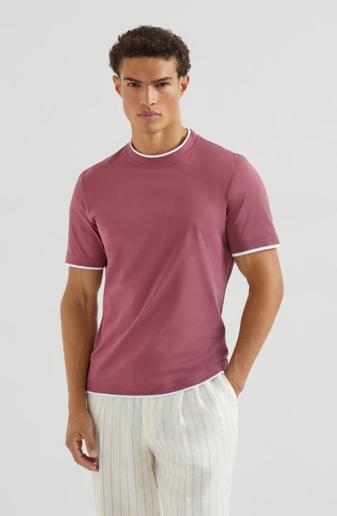 T-shirt with faux-layering