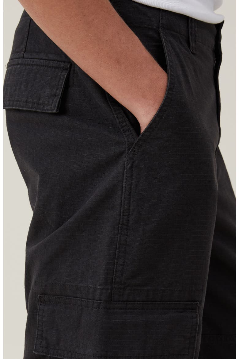Men's Baggy Cargo Pant, Alternate, color, BLACK RIPSTOP