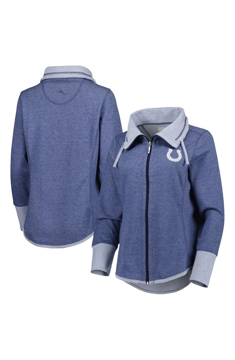 Tommy Bahama Women's Tommy Bahama Heathered Royal Indianapolis Colts Sport Sun Fade Full-Zip Sweatshirt, Main, color, Heather Royal