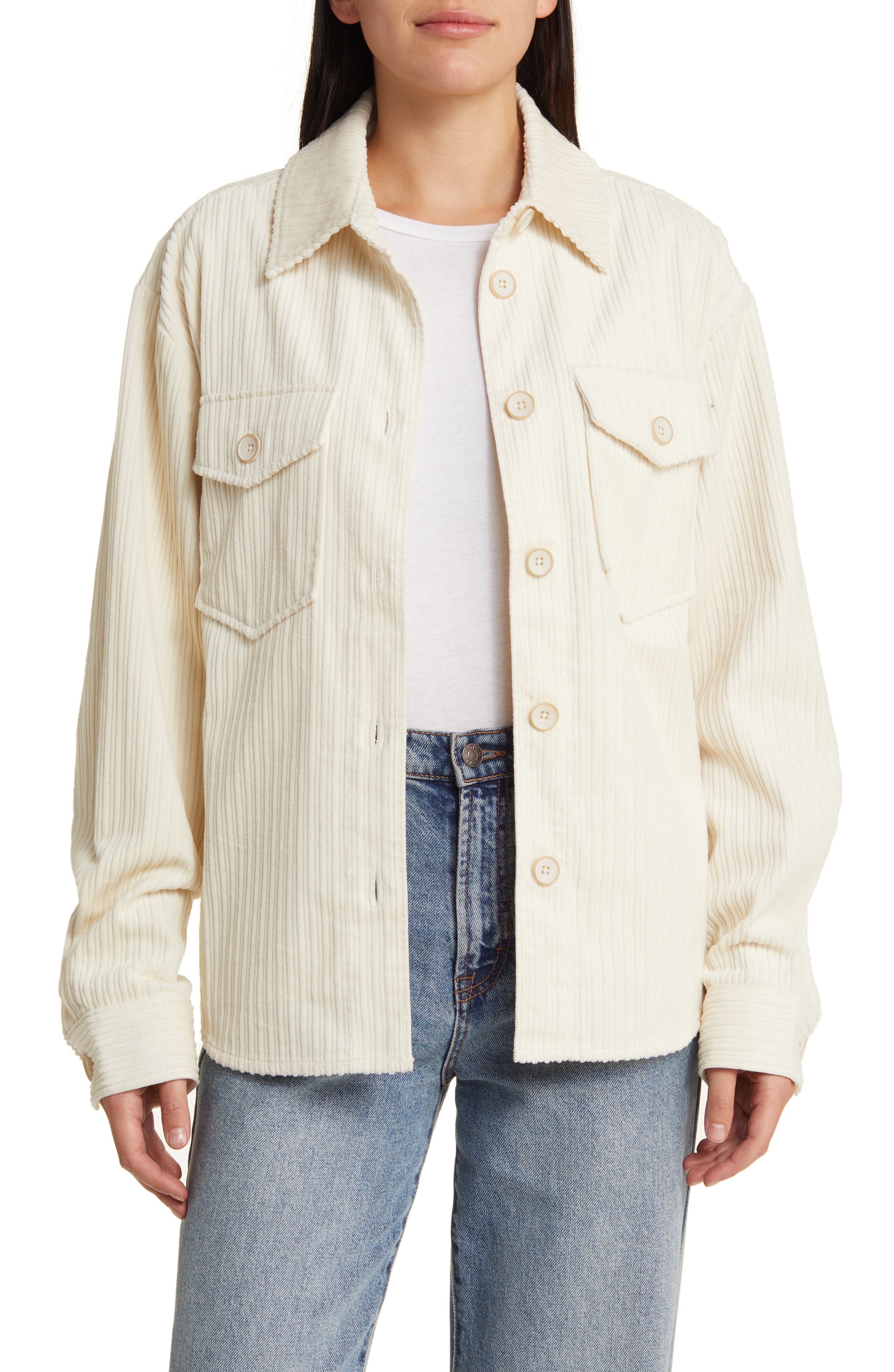 PAIGE Harlee Cotton Corduroy Shacket
