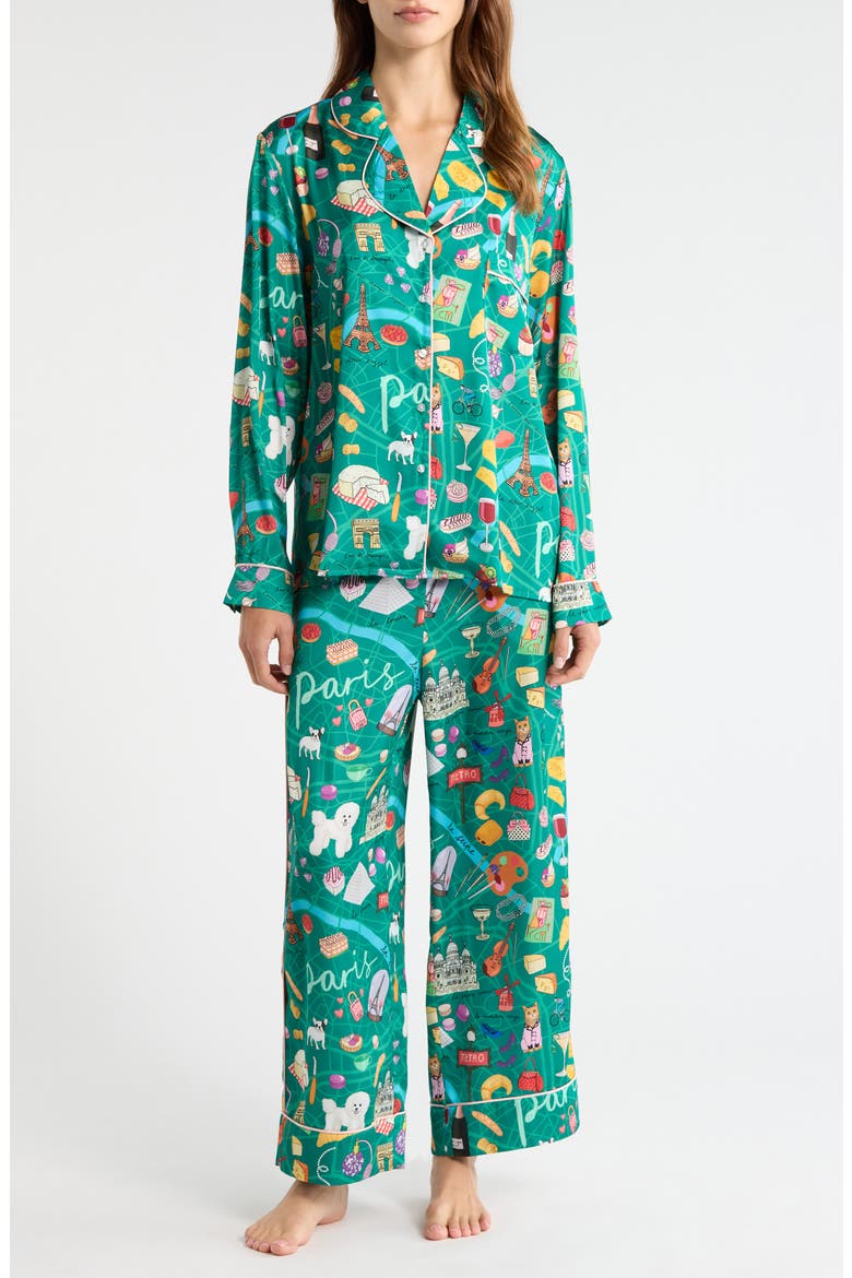 Paris Classic Pajamas, Main, color, GREEN