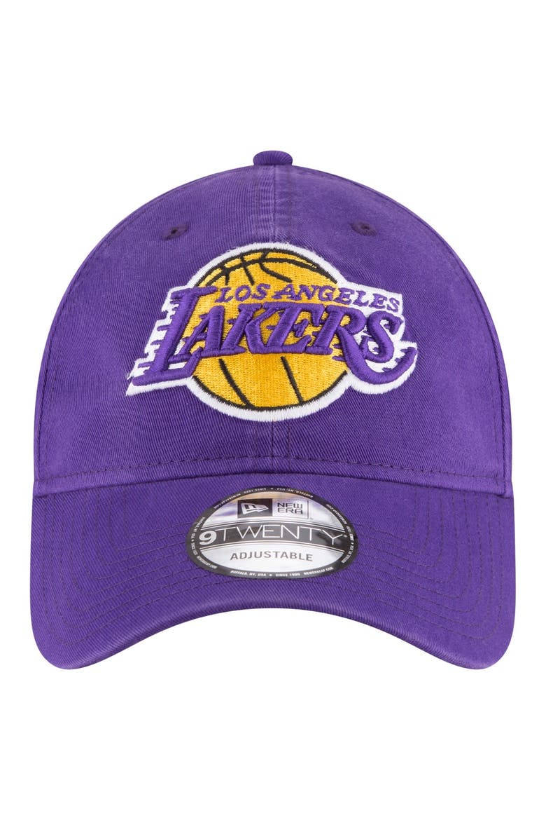 Men's New Era Purple Los Angeles Lakers Team 2.0 9TWENTY Adjustable Hat, Alternate, color, Purple