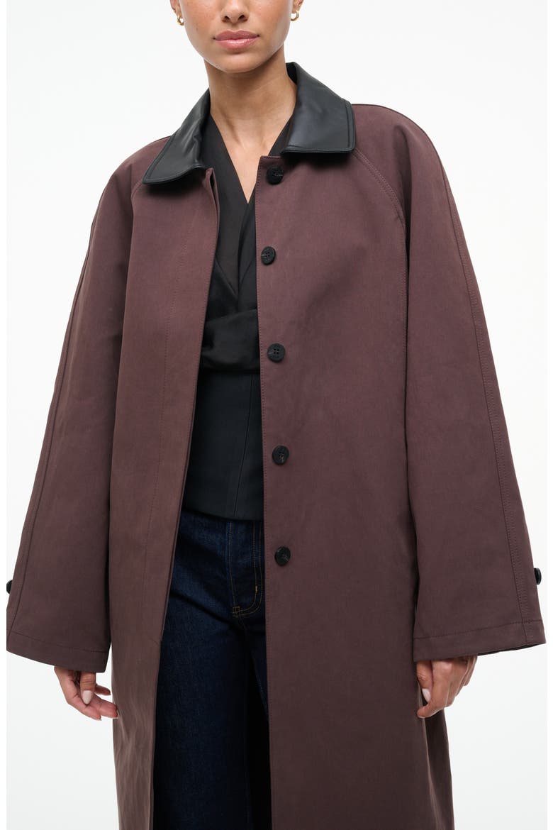 Jonah Leather Collar Coat, Alternate, color, EARTH
