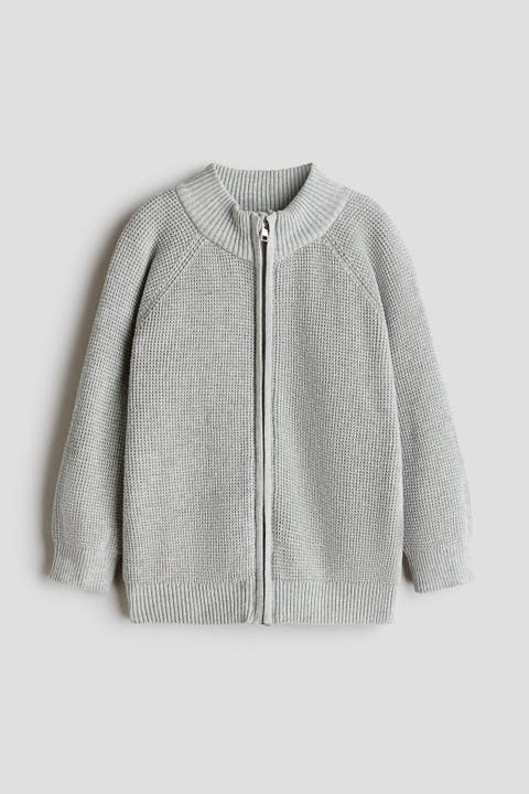 Cotton Cardigan With Zipper