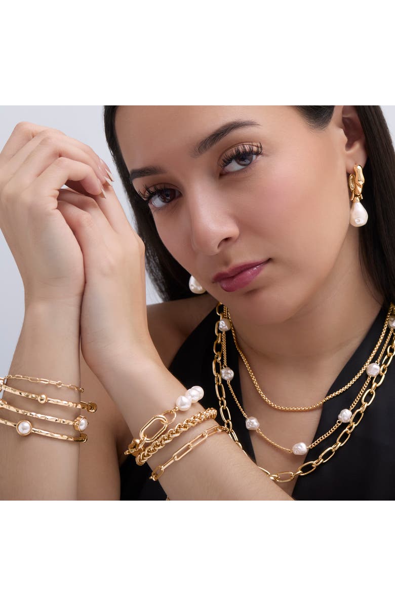 BCBG Pearls Cuff Bracelet, Alternate, color, 