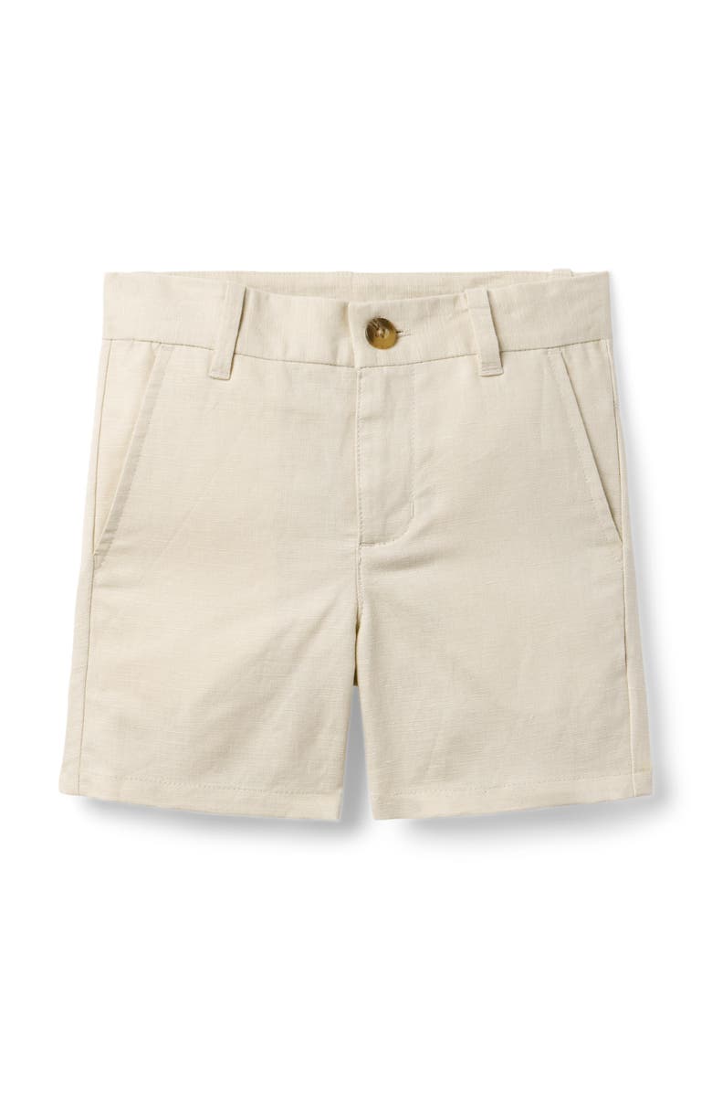 Janie and Jack Linen-Cotton Short, Main, color, Beige