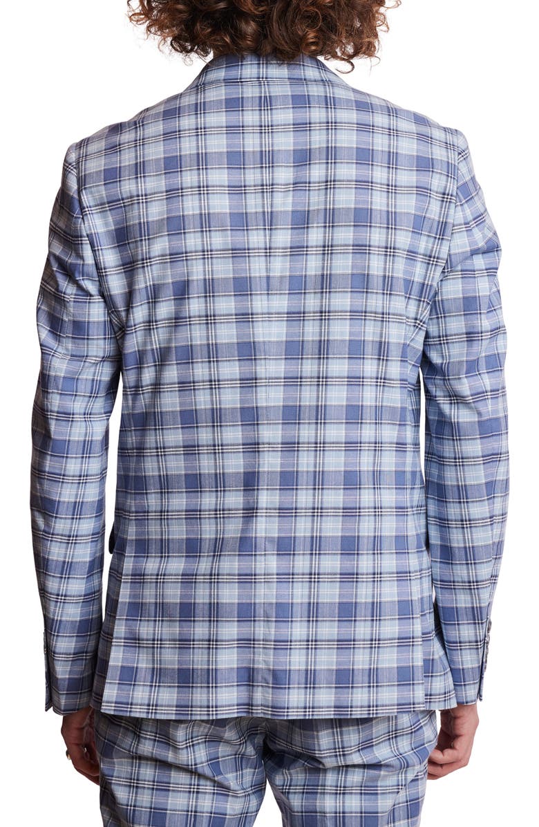 PAISLEY & GRAY Dover Slim Fit Plaid Sport Coat, Alternate, color, Blue Madras Check