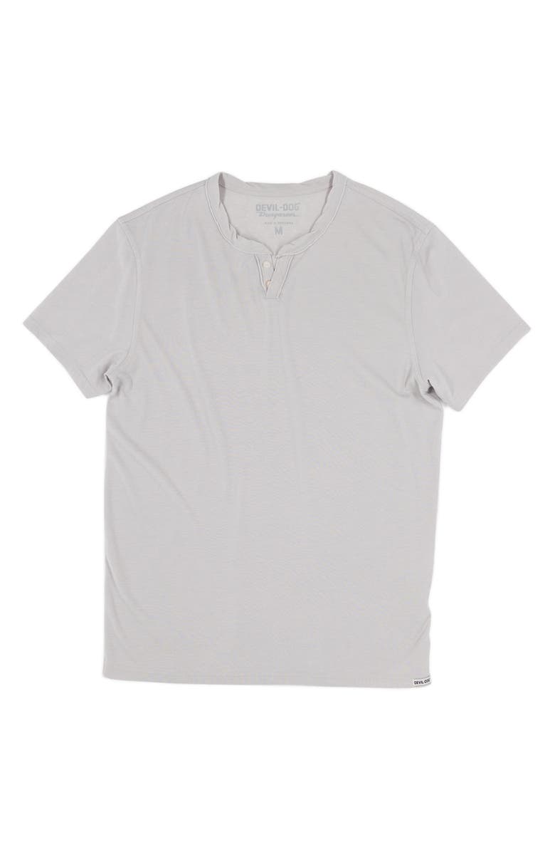 Devil-Dog Dungarees Burnout Henley, Alternate, color, Light Silver