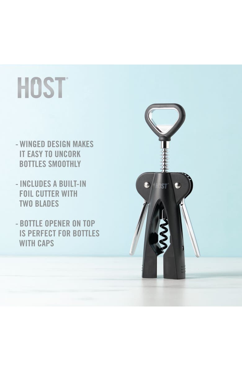 HOST Winged Corkscrew, Alternate, color, Black