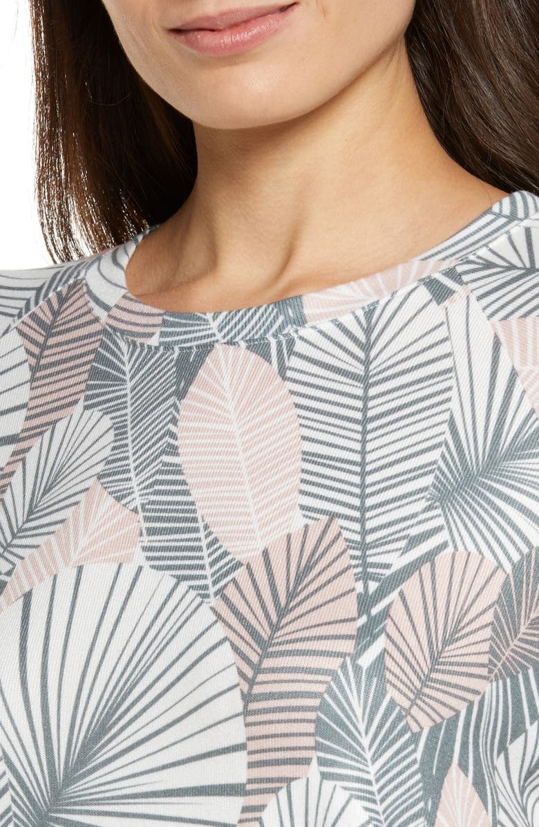 PJ Salvage Geo Palm Pajama Top, Alternate, color,