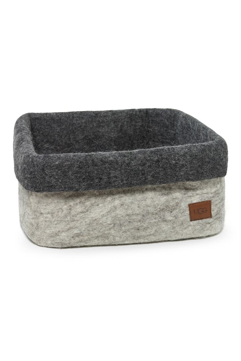 Jade Cove Felted Wool Basket, Main, color, SEAL W/ CHARCOAL
