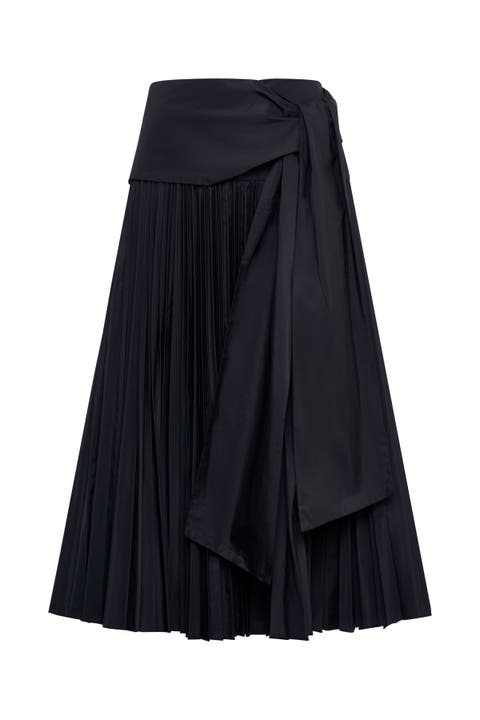 Taffeta Skirt With Bow Tie