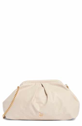 Faux Leather Kiss Lock Frame Clutch