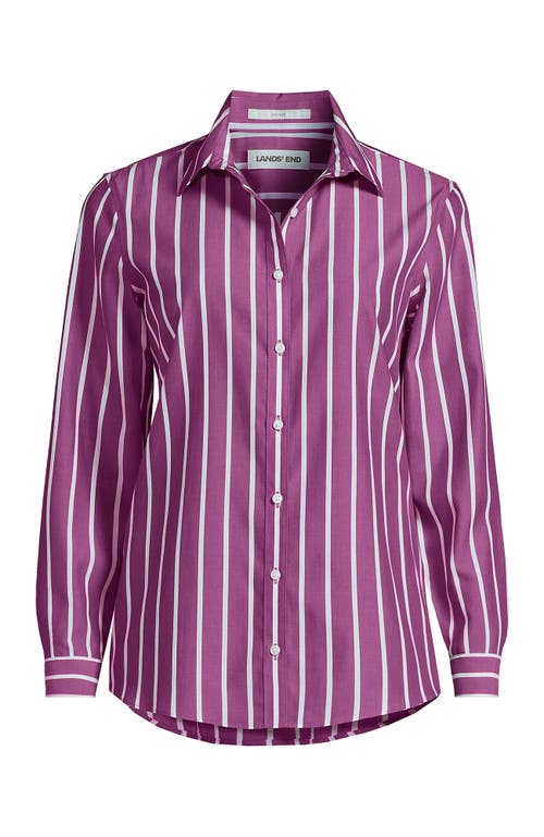 Lands' End Plus Size No Iron Button Front Shirt In Multi