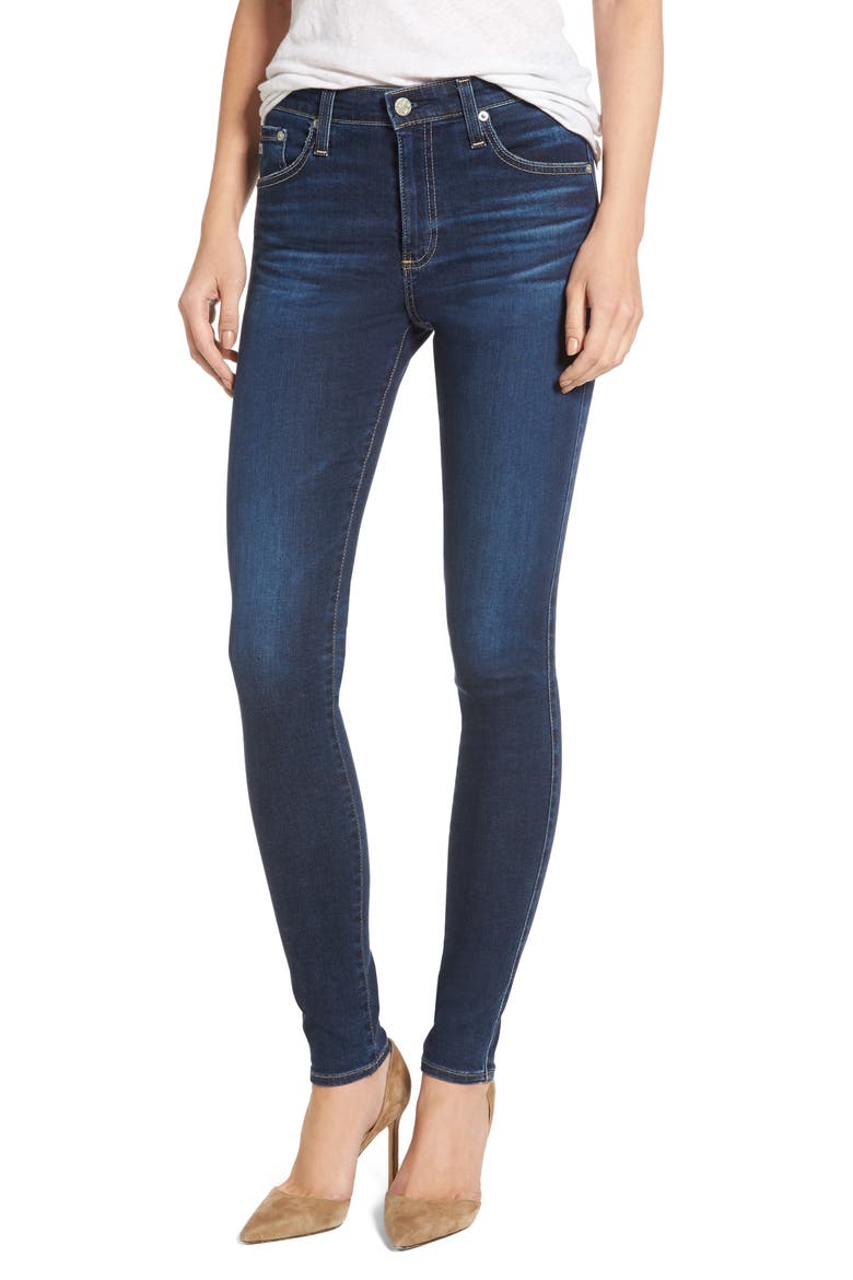 'The Farrah' High Rise Skinny Jeans, Main, color, 6 YEARS SONGBIRD