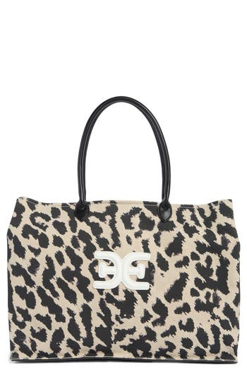 Sam Edelman Cooper Logo Canvas Tote In Brown