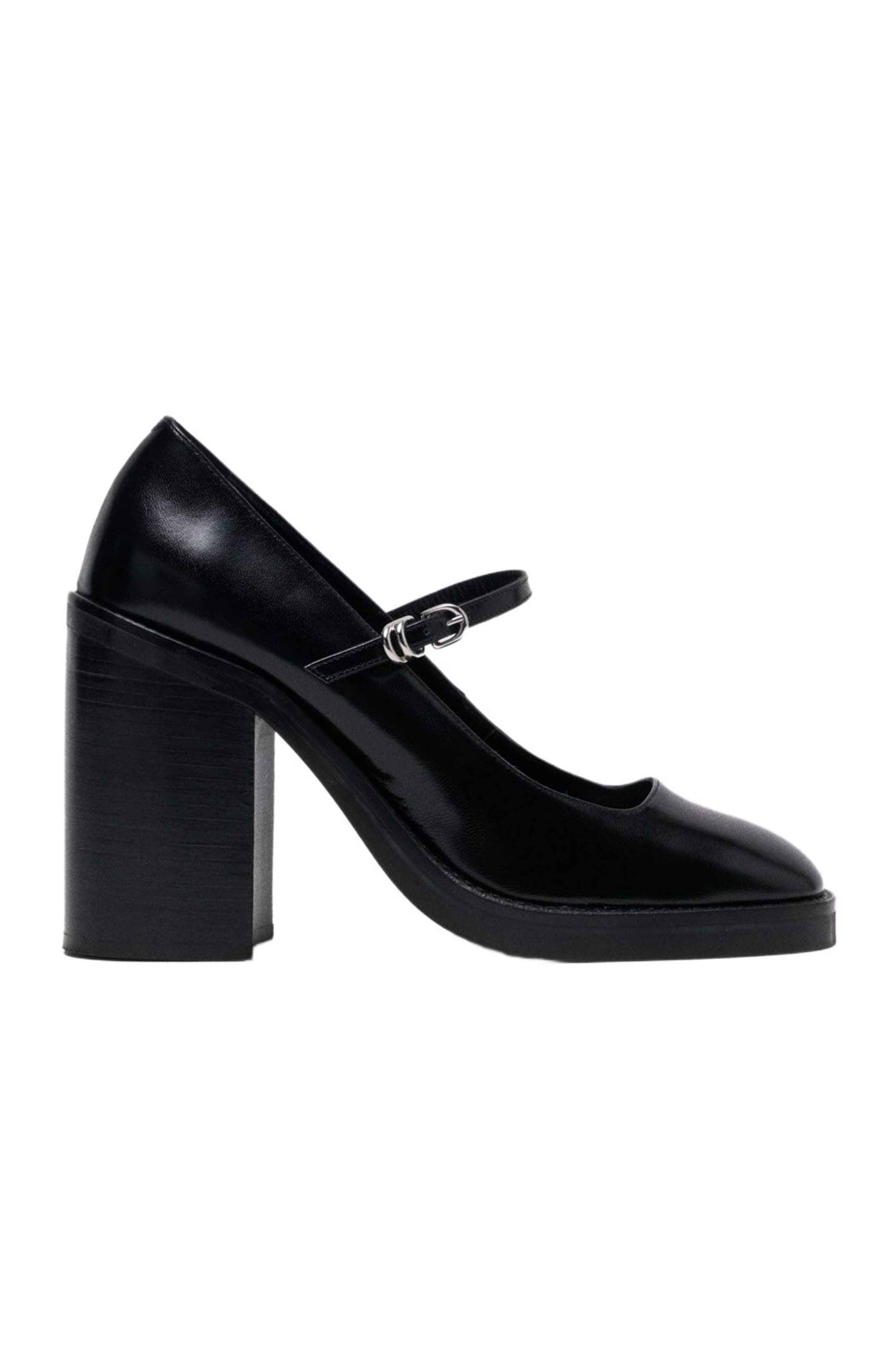 maje Leather Mary Janes, Main, color, Black