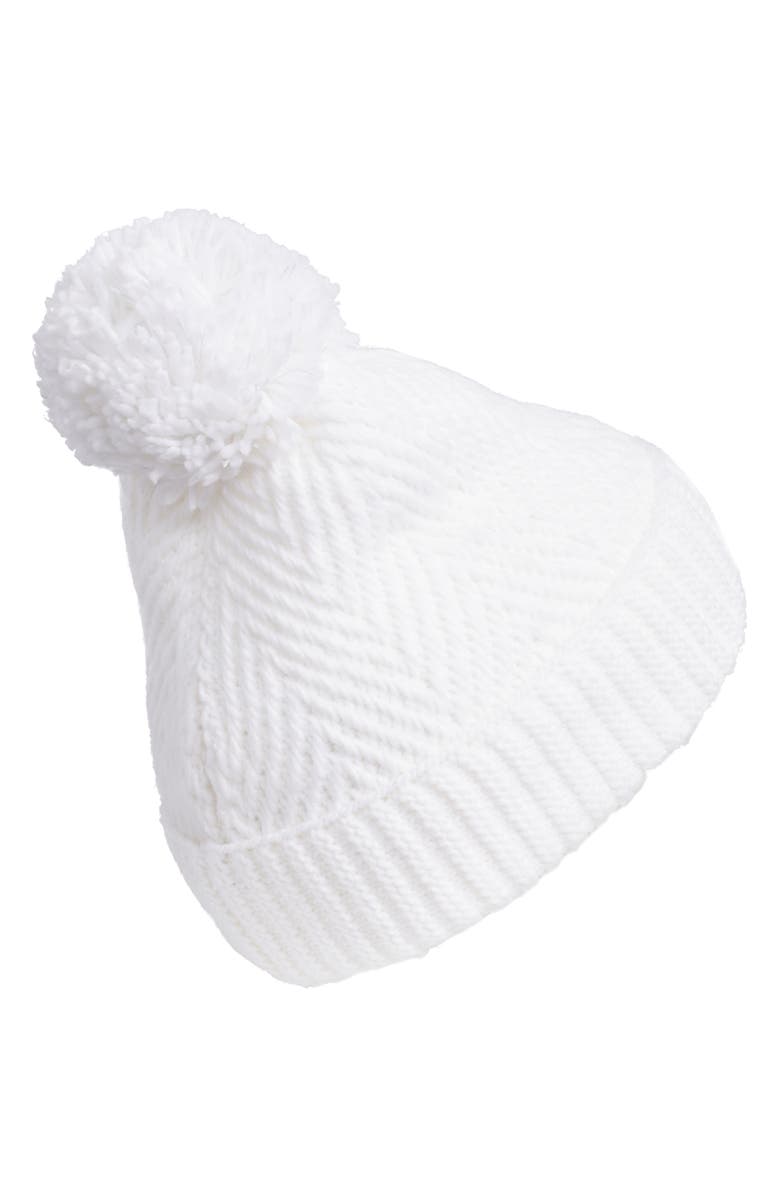 adidas Twilight Pompom Beanie, Alternate, color, White