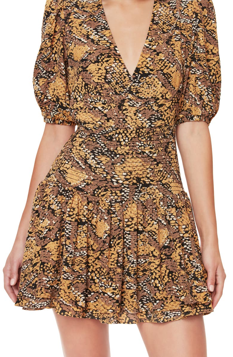 AFRM Camilla Floral Print Minidress, Alternate, color, 