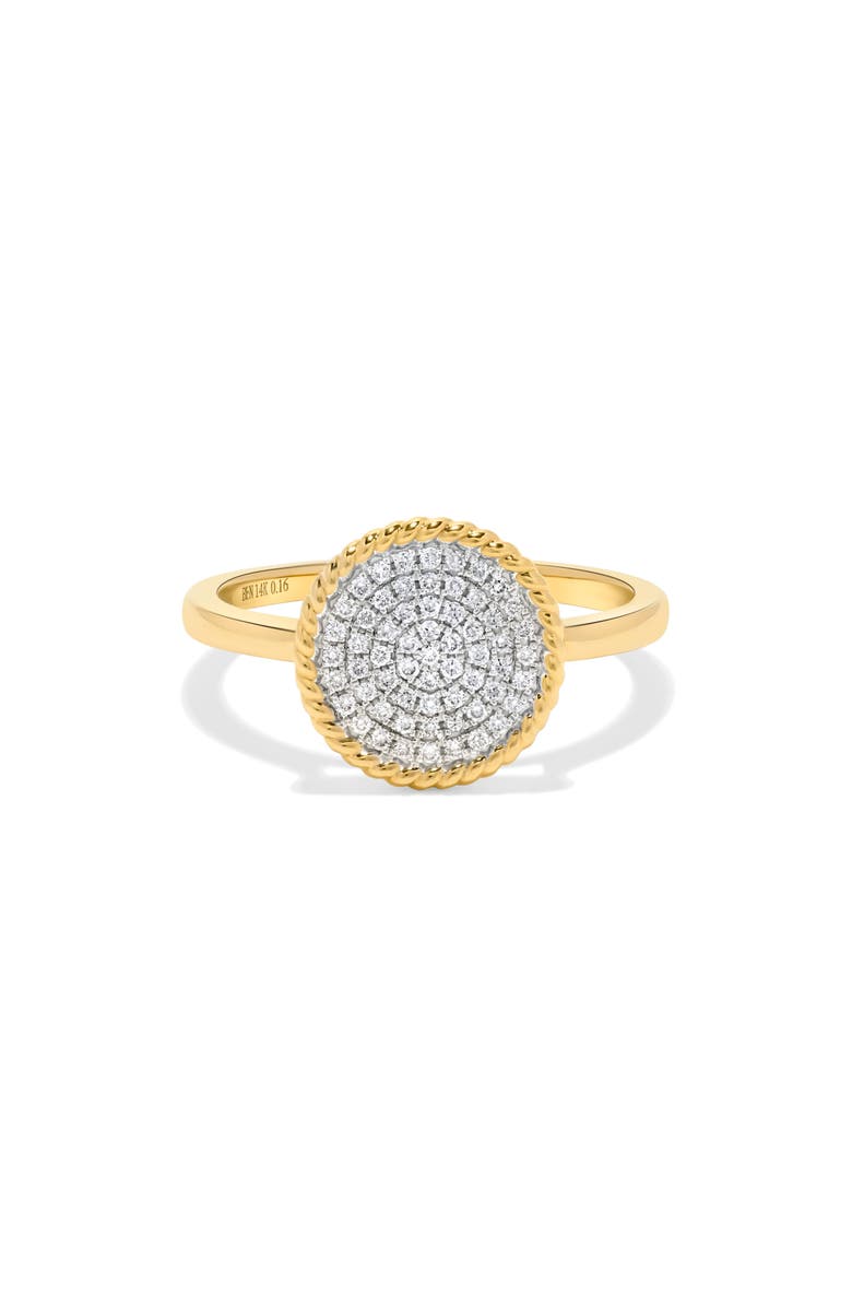 H.J. Namdar Rope Cluster Diamond Ring, Alternate, color, Yellow Gold