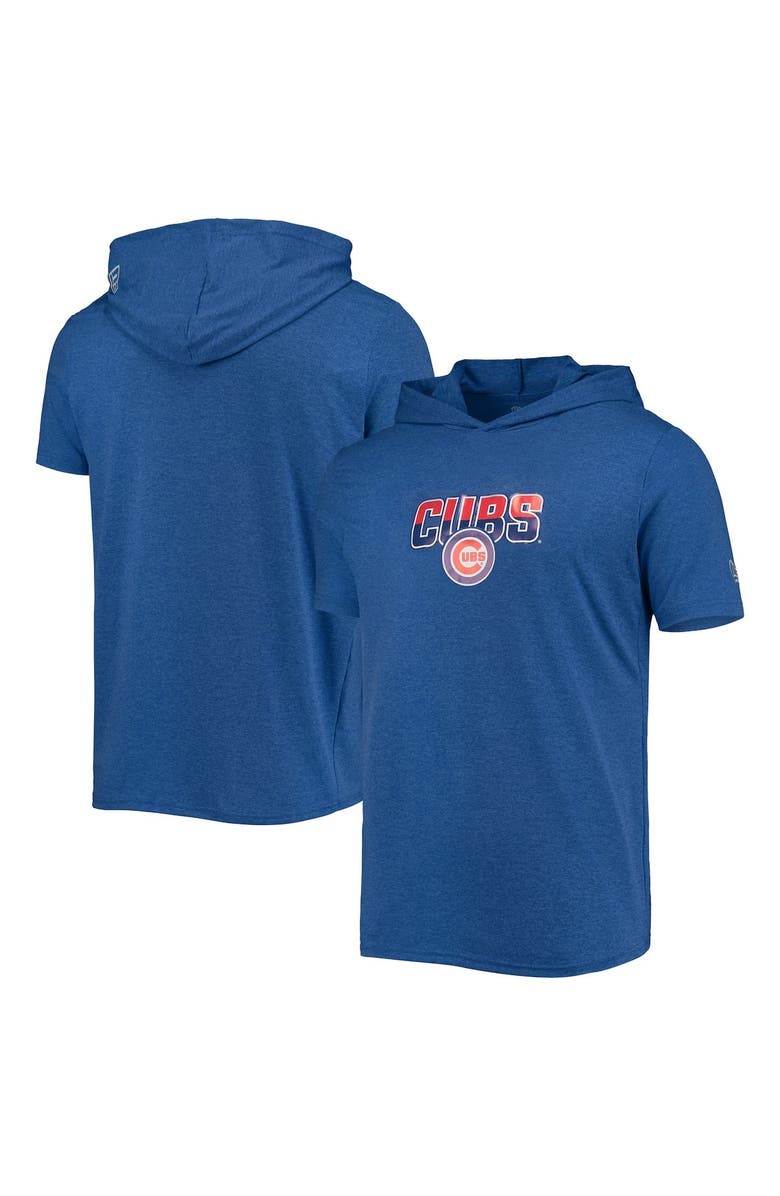 New Era Men's New Era Heathered Royal Chicago Cubs Hoodie T-Shirt, Main, color, Heather Royal