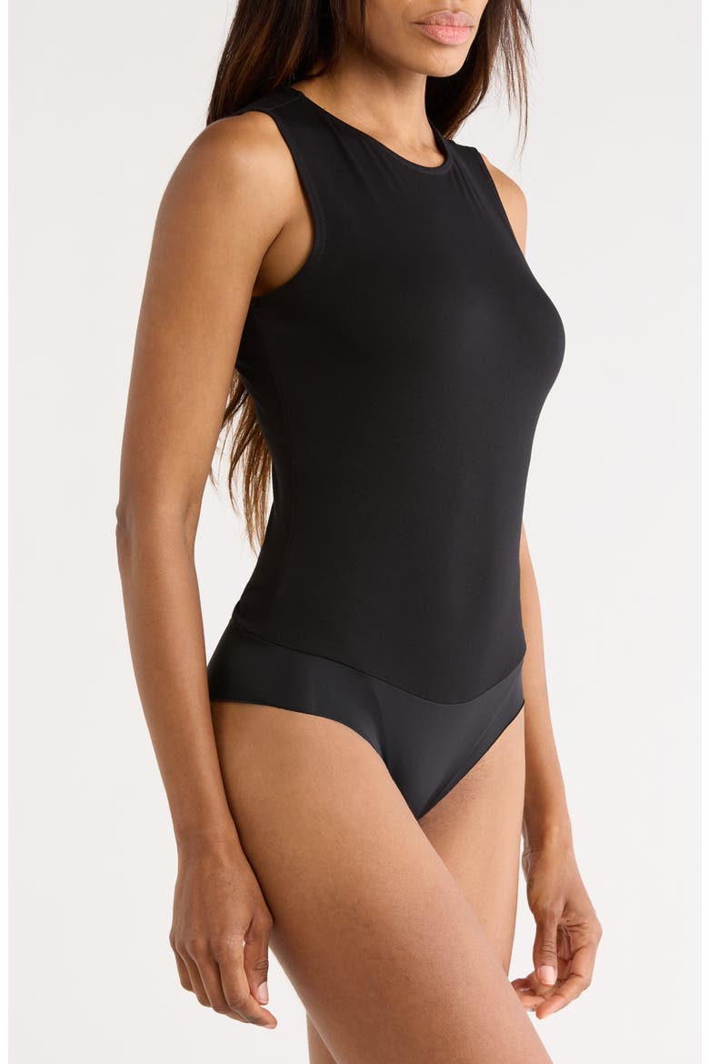 Amia Sleeveless Bodysuit, Alternate, color, BLACK