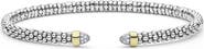 LAGOS Signature Caviar Sterling Silver & 14k Gold Diamond Cuff