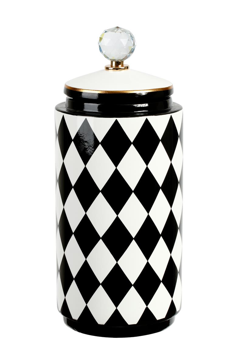 Mark Roberts Harlequin Urn with Lid, Large, Main, color, Black