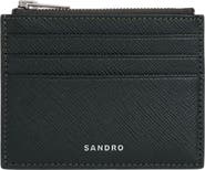 SANDRO Reconstituted Leather Card Holder