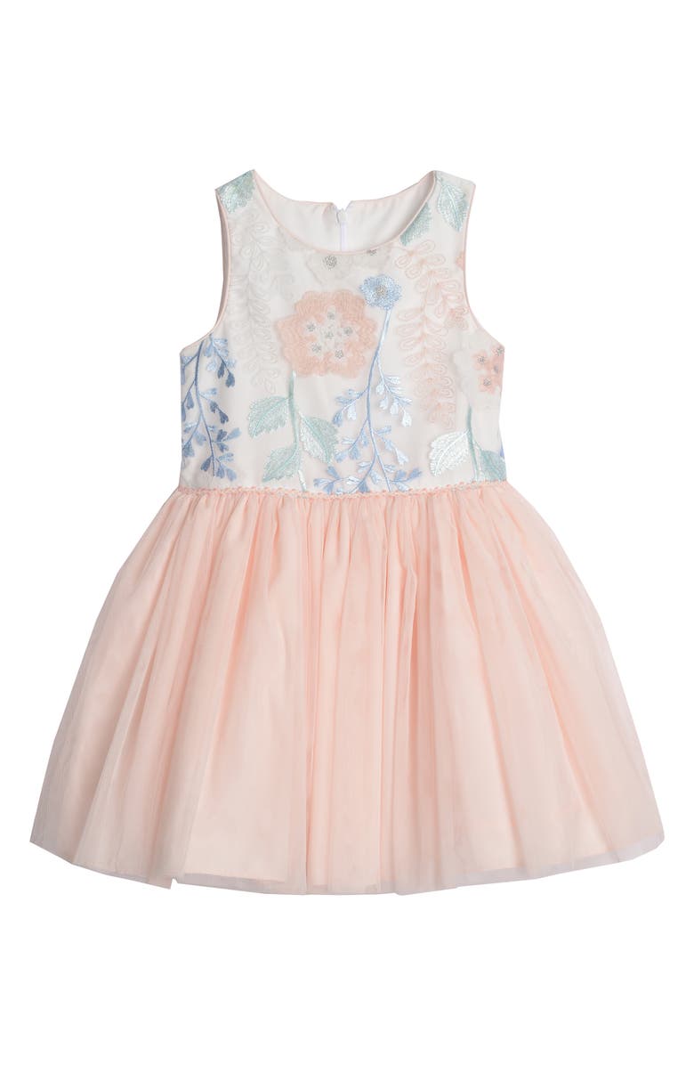 Pippa & Julie Floral Embroidered Tutu Dress, Main, color,