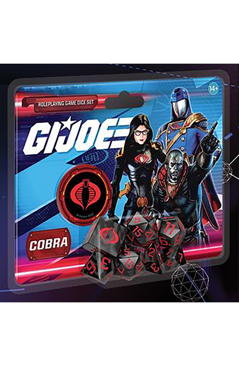 Renegade Game Studios G.I. Joe Roleplaying Game Cobra Dice Set 8 Piece, Alternate, color, Black