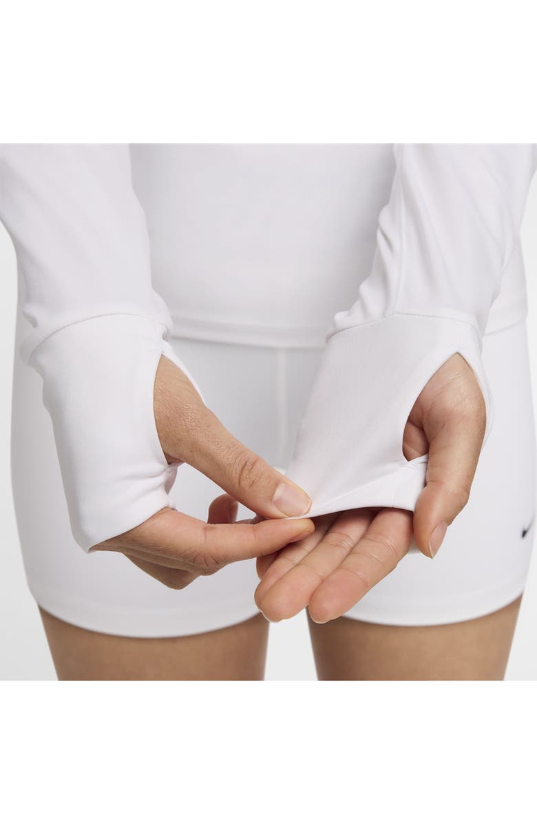 Nike Pro Dri-FIT Long Sleeve Top, Alternate, color, 100 100 White/Black